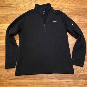 Black Patagonia Quarter Zip Sweater
